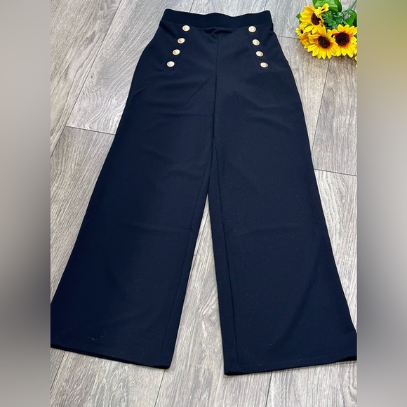 🖤🖤Button-Front High-Waist Trousers - Black - 🖤🖤 - Picture 3 of 14